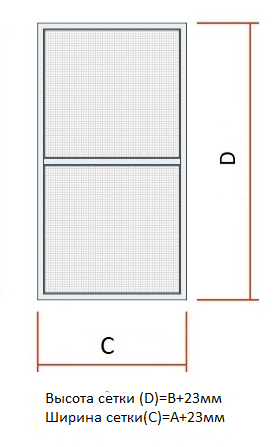 Схема замера москитной сетки